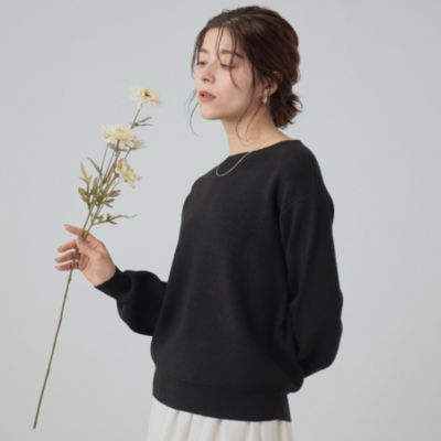 集英社HAPPY PLUS STORESHOO・LA・RUE/DRESKIP（シューラルー）/【洗える/毛玉レス】首元すっきり 片畦編みニット