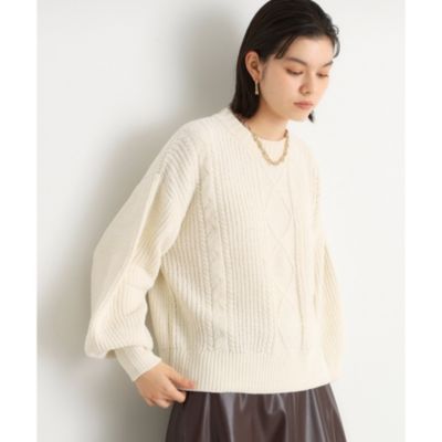 集英社HAPPY PLUS STORETHE SHOP TK（Women）（ザ ショップ ティーケー：レディース）/ラメケーブルモールニット【洗える】