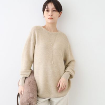 INDIVI(インディウ゛ィ)の【カシミヤ混／洗える／ラメ】ボートネックニット通販 | 集英社HAPPY PLUS STORE