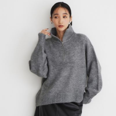 集英社HAPPY PLUS STORETHE SHOP TK（Women）（ザ ショップ ティーケー：レディース）/ハーフジップリラックスニット