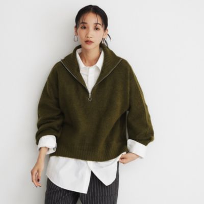 集英社HAPPY PLUS STORETHE SHOP TK（Women）（ザ ショップ ティーケー：レディース）/ハーフジップリラックスニット