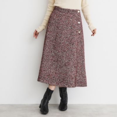 集英社HAPPY PLUS STORETHE SHOP TK（Women）（ザ ショップ ティーケー：レディース）/MIXへリンボンフレアスカート