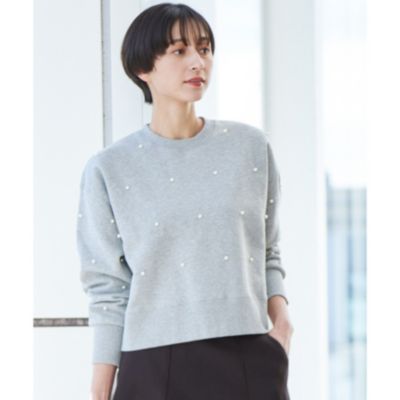 集英社HAPPY PLUS STOREDessin（Ladies）（デッサン：レディース）/【洗える】パール調付きスウェット（S～L）