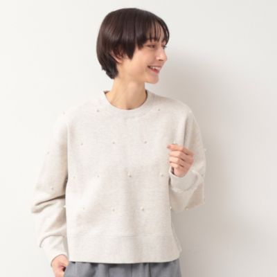 集英社HAPPY PLUS STOREDessin（Ladies）（デッサン：レディース）/【洗える】パール調付きスウェット（S～L）