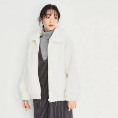 集英社HAPPY PLUS STORETHE SHOP TK（Women）（ザ ショップ ティーケー：レディース）/マシュマロボアジップブルゾン