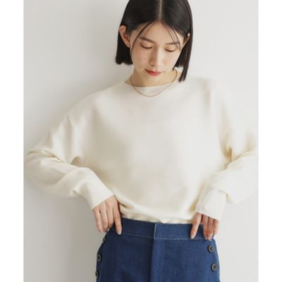 集英社HAPPY PLUS STORETHE SHOP TK（Women）（ザ ショップ ティーケー：レディース）/【毛玉になりにくい/蓄熱性】冬も春色_美人ガーターニット/洗える/体形カバー