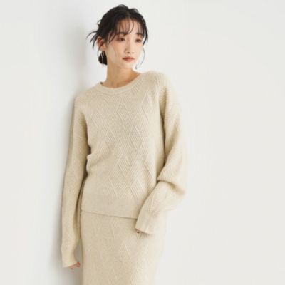 集英社HAPPY PLUS STORETHE SHOP TK（Women）（ザ ショップ ティーケー：レディース）/リンクススパンコールニット/洗える