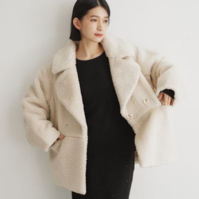 集英社HAPPY PLUS STORETHE SHOP TK（Women）（ザ ショップ ティーケー：レディース）/マシュマロボア素材切替Ｐコート