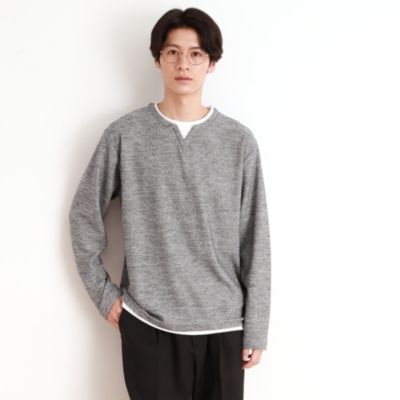 集英社HAPPY PLUS STORETHE SHOP TK（Men）（ザ ショップ ティーケー：メンズ）/モスフリースキーネックプルオーバー