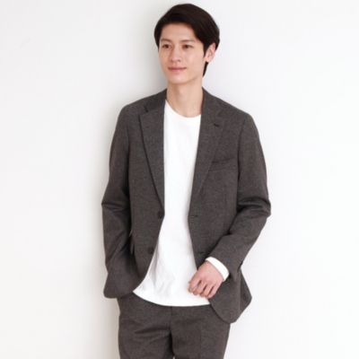 集英社HAPPY PLUS STORETHE SHOP TK（Men）（ザ ショップ ティーケー：メンズ）/TRポンチカルゼジャケット セットアップ可／ストレッチ