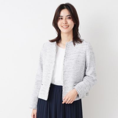 集英社HAPPY PLUS STOREDessin（Ladies）（デッサン：レディース）/【入卒/セレモニー】ツイードクルーネックジャケット