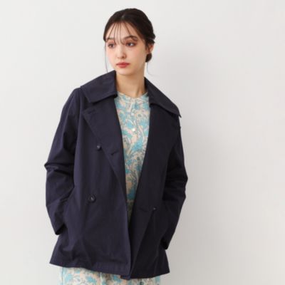 ローラ アシュレイ LAURA ASHLEY 【襟取外し可／洗える／裏地ローザリンド柄】 ビッグカラーコート （ネイビー(094)）  -靴＆ファッション通販 ロコンド〜自宅で試着、気軽に返品