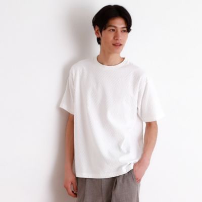 集英社HAPPY PLUS STORETHE SHOP TK（Men）（ザ ショップ ティーケー：メンズ）/リンクスジャカード半袖Ｔシャツ