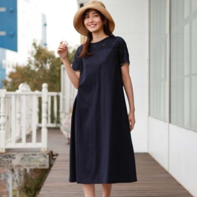 Amaca アマカ のクールスムース レースtシャツワンピース通販 集英社happy Plus Store
