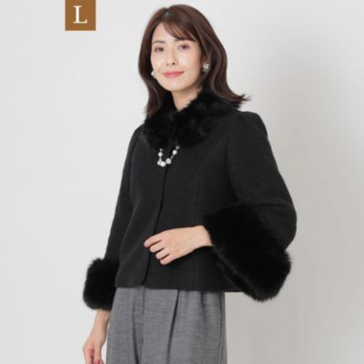 TO BE CHIC(トゥー ビー シック)の【L】フェイクファーコンビボレロ