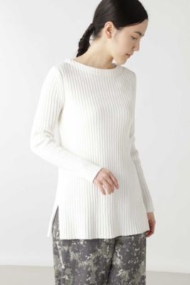 human woman / ヒューマンウーマン コットンナイロンリブニット human woman(ヒューマン ウーマン)のコットンナイロンリブニット