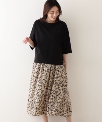 Natural Beauty Basic ナチュラルビューティーベーシック のプリントドッキングワンピース通販 集英社happy Plus Store