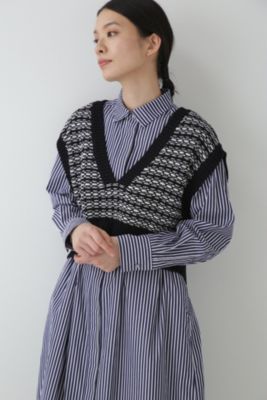 human woman(ヒューマン ウーマン)の◇ジャカードVネックベスト