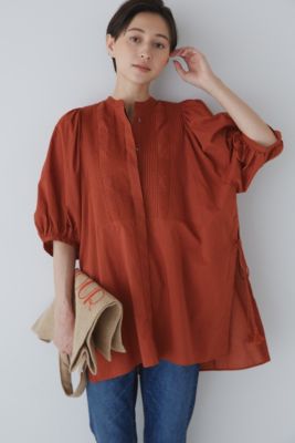 HUMAN WOMAN - 22SS 新品タグつき ヒューマンウーマン ピンタックブラウス インド綿ピンタックブラウス | human woman（ヒューマンウーマン