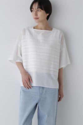 human woman / ヒューマンウーマン ◆インドピンタックコットンボイルブラウス human woman(ヒューマン ウーマン)の◇インドピンタックコットン