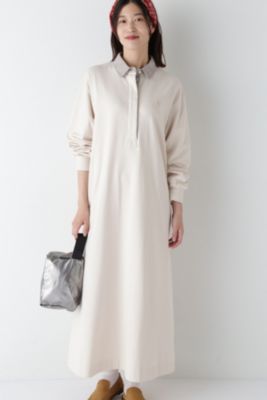 ヒューマンウーマン（human woman）/◆コーヒー染め・30／2度詰天竺ワンピース human woman(ヒューマン ウーマン)の◇コーヒー染め・30/2度詰天竺