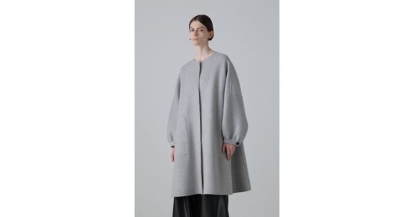 ADORE(アドーア)の◇カシミヤ混2TONEリバーノーカラーコート通販 