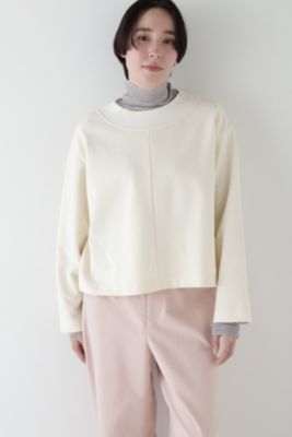 ヒューマンウーマン（human woman）/◆ニードルパンチリブクルーネックプルオーバー human woman(ヒューマン ウーマン)の◇ニードルパンチリブクルーネック