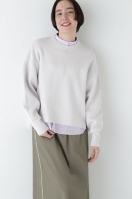 human woman / ヒューマンウーマン ◆コットンカシミヤジャカードプルオーバー human woman(ヒューマン ウーマン)の◇コットンカシミヤジャ