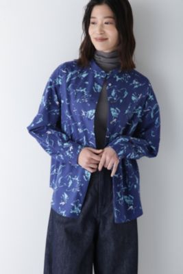 human woman / ヒューマンウーマン ◆ペイントPTバンドカラーシャツブラウス human woman(ヒューマン ウーマン)の◇ペイントPTバンドカラー