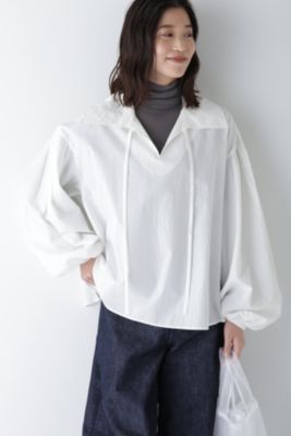 human woman(ヒューマン ウーマン)の◇綿麻ボイルスキッパーボリューム