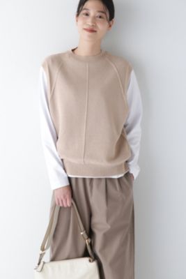 human woman / ヒューマンウーマン ◆コットンポリエステルリンクスベスト human woman(ヒューマン ウーマン)の◇コットンポリエステル