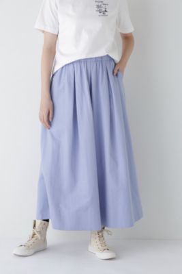 ヒューマンウーマン（human woman）/◆コットンヘンプサテンボリュームボックスタックスカート human woman(ヒューマン ウーマン)の◇コットンヘンプサテンボリューム