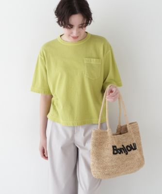 human woman / ヒューマンウーマン ◆ラフィ天竺製品染めＴシャツ human woman(ヒューマン ウーマン)の◇ラフィ天竺製品染めT