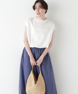 human woman / ヒューマンウーマン ◆ミニ裏毛刺繍ロゴプルオーバー human woman(ヒューマン ウーマン)の◇ミニ裏毛刺繍ロゴプル