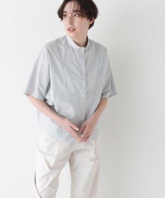 human woman / ヒューマンウーマン ◆ストライプローンカレンダードルマンボザムシャツ ストライプローンカレンダードルマンボザムシャツ | human woman
