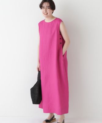 集英社HAPPY PLUS STOREhuman woman（ヒューマン　ウーマン）/◆リネンボートネックロングワンピース