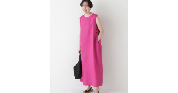 human woman(ヒューマン ウーマン)の◇リネンボートネックロング 