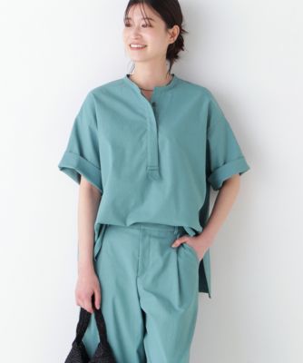 集英社HAPPY PLUS STOREhuman woman（ヒューマン　ウーマン）/◆クールマックス混オーバーブラウス