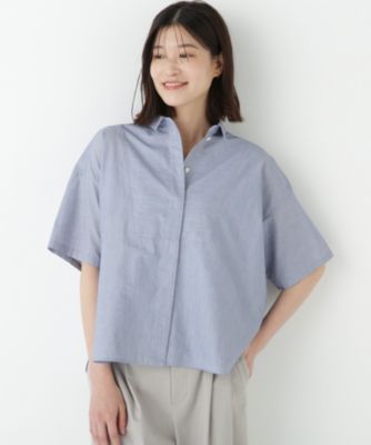 ヒューマンウーマン（human woman）/◆コットンストライプボックスシャツ human woman(ヒューマン ウーマン)の◇コットンストライプボックス