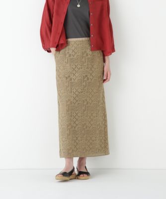 human woman(ヒューマン ウーマン)の◇ジオメトリックレーススカート