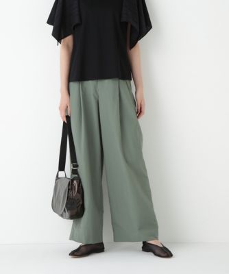 集英社HAPPY PLUS STOREhuman woman（ヒューマン　ウーマン）/◆綿ナイロンタッサータックワイドパンツ