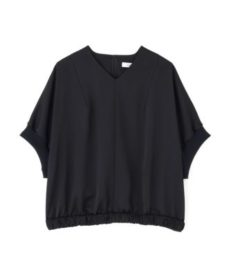 希少✨完売ADOREアドーア ダルサテン 半袖ブラウス オーバーサイズ 襟袖リブ 希少✨完売ADOREアドーア ダルサテン 半袖ブラウス オーバー