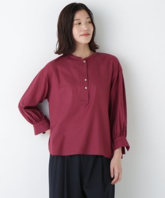 集英社HAPPY PLUS STOREhuman woman（ヒューマン　ウーマン）/◆綿シルクスキッパーブラウス