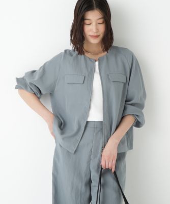 　◆クルーネックショートブルゾン