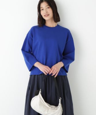 ヒューマンウーマン（human woman）/◆オーガニックコットン混プレーティングプルオーバー human woman(ヒューマン ウーマン)の◇オーガニックコットン混プレー