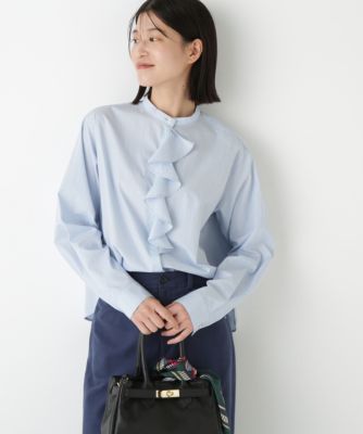 human woman(ヒューマン ウーマン)の◇タイプライターラッフルブラウス