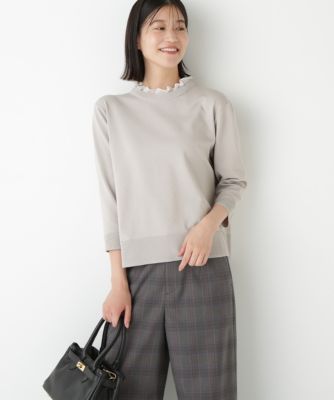 human woman(ヒューマン ウーマン)の◇綿ポリエステル取外し衿付プル