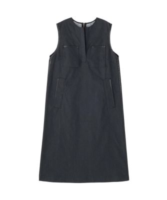　デニムライクストレッチワンピース