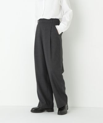　◆先染めチェックタックセミワイドパンツ