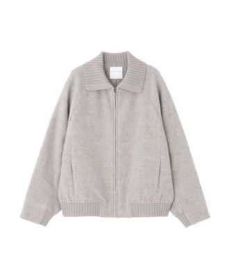 　シェットランドリサイクルＷショートジップブルゾン